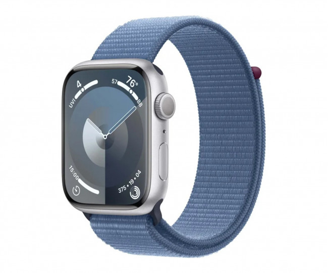 Apple Watch Series 9 GPS 45mm Silver Aluminum Case w. Winter Blue S. Loop (MR9F3) б/в